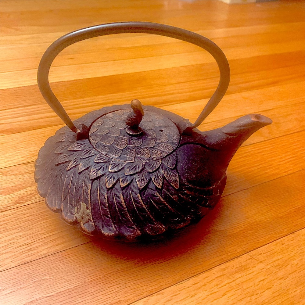 World Market Cost Plus Black Cast Iron Tea Kettle